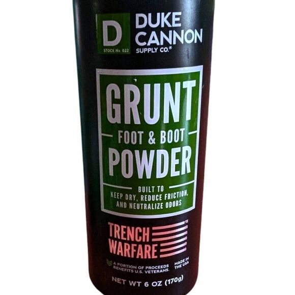 Duke Cannon Grunt Foot & Boot Powder 6 oz Discontinued Menthol Eucalyptus Dry - Picture 2 of 5